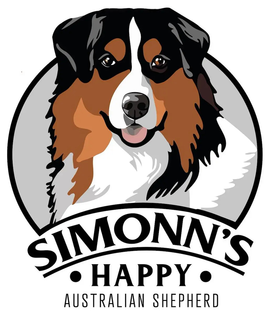 Logo Simonn's Happy Australian shepherd